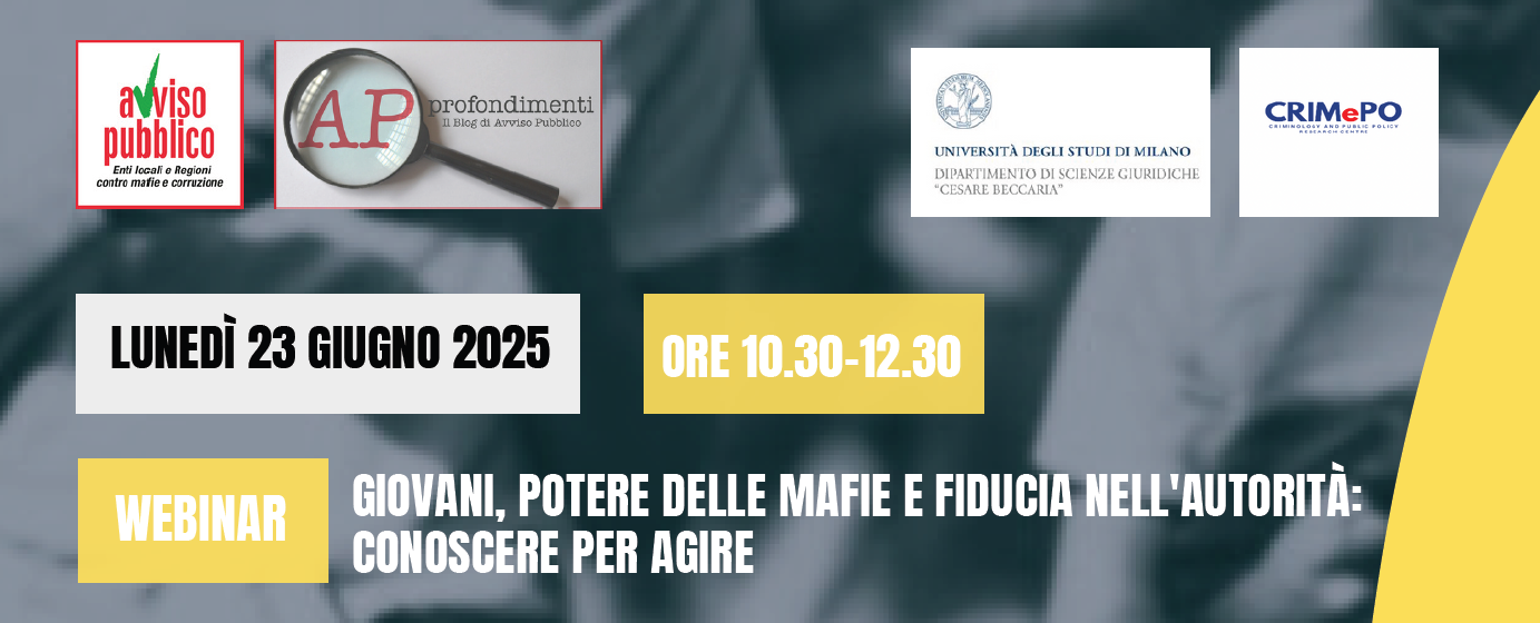 Giovani, potere delle mafie e fiducia nell'autorità: conoscere per agire 